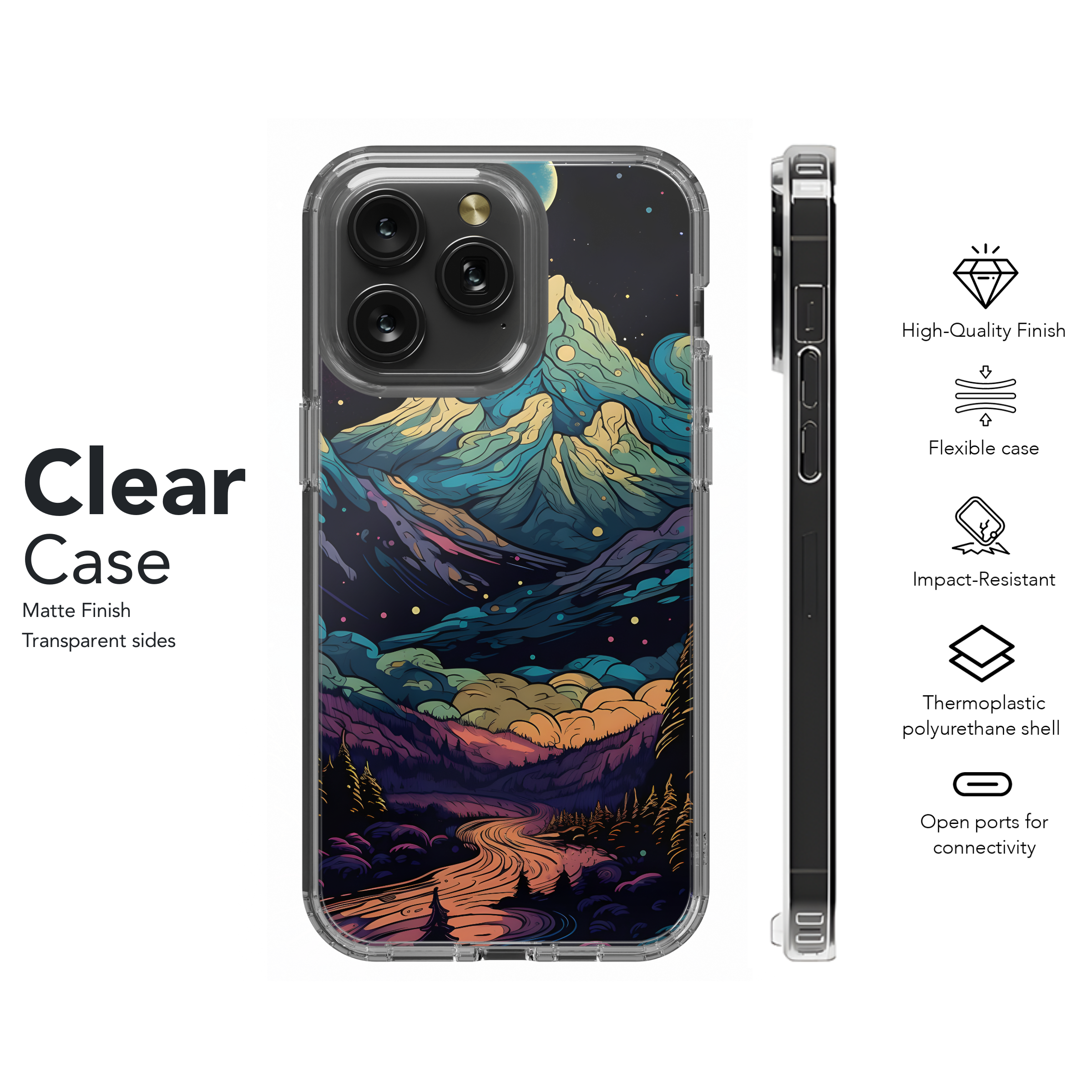 Cosmic Mountain River
 Phone Case iPhone Samsung Cover Pixel 4434 - Image 8