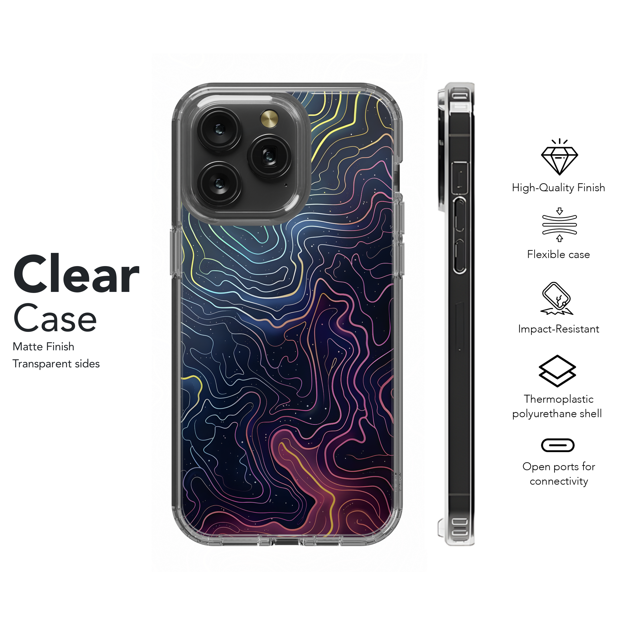 Cosmic Nebula Lines
 Phone Case iPhone Samsung Cover Pixel 4469 - Image 8