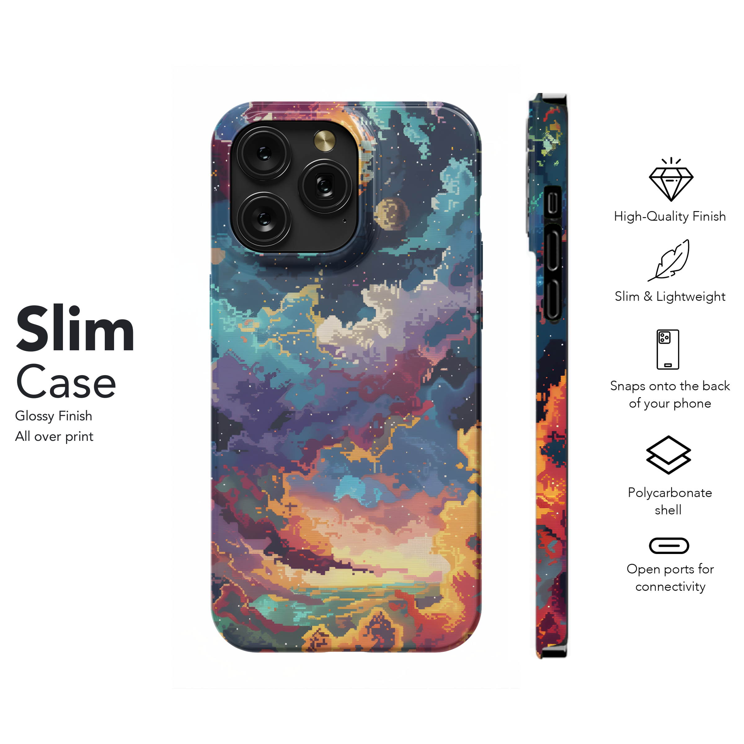 Cosmic Pixel Sunset
 Phone Case iPhone Samsung Cover Pixel 4420 - Image 7