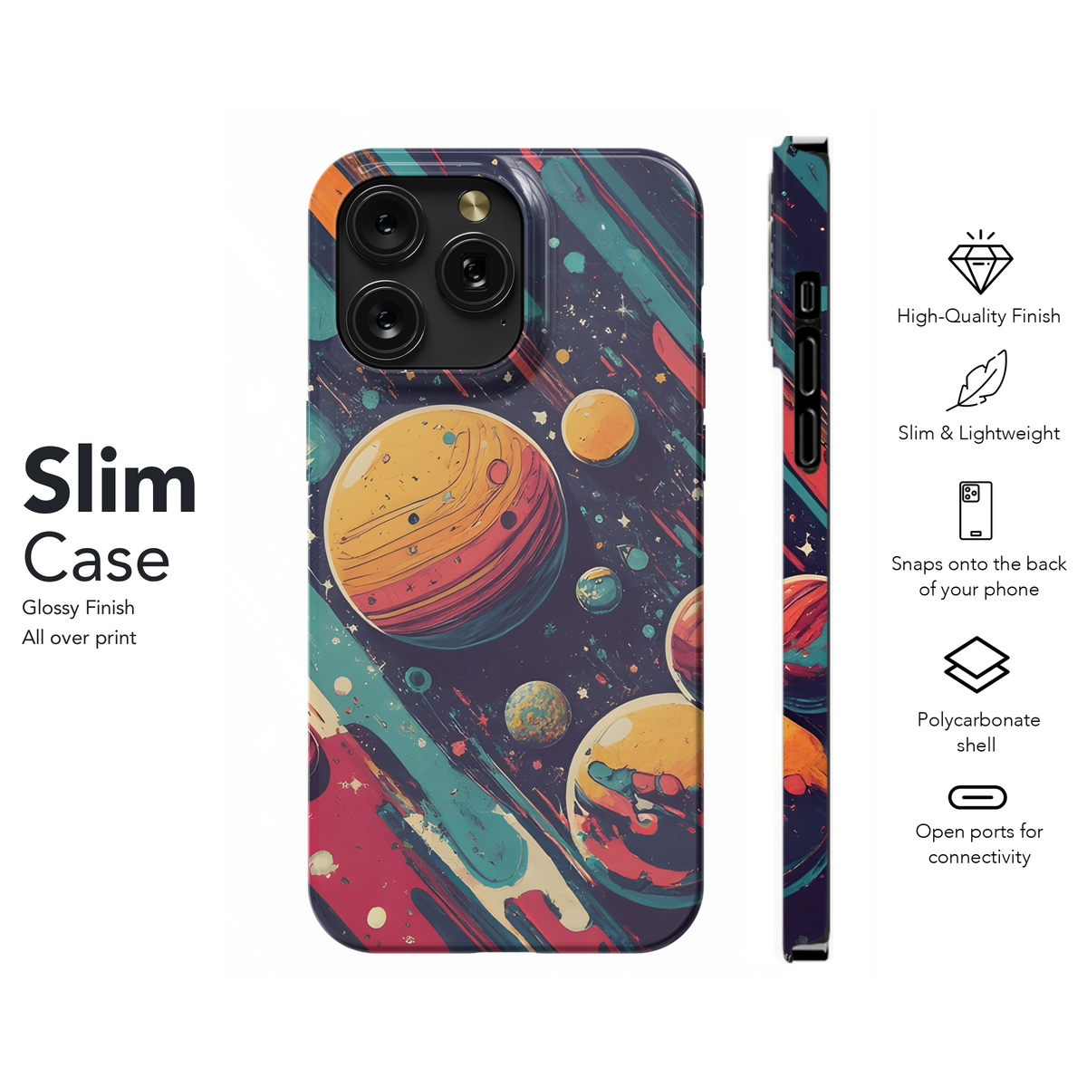 Cosmic Pop : Planets, , and Stars Phone Case iPhone Samsung Cover Pixel 3483 - Image 7