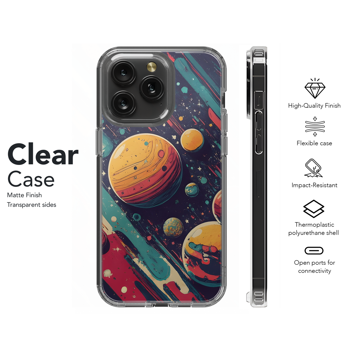 Cosmic Pop : Planets, , and Stars Phone Case iPhone Samsung Cover Pixel 3483 - Image 8