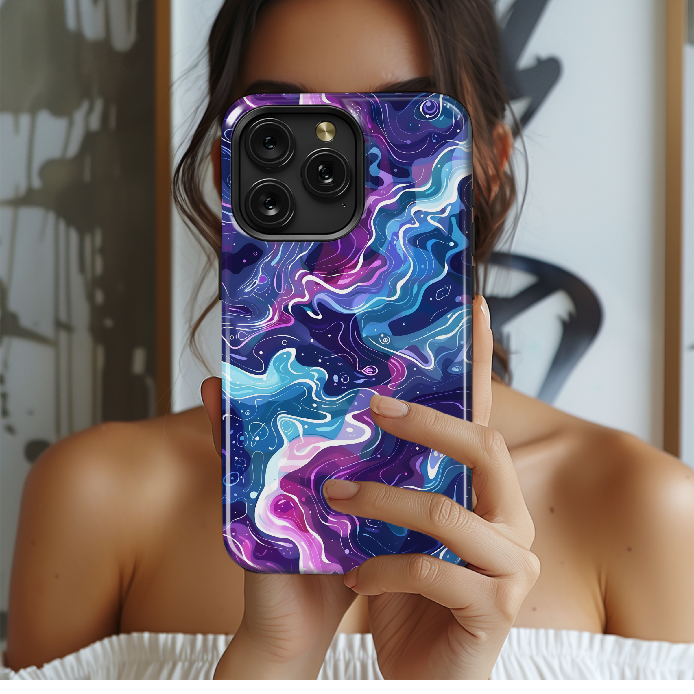 Cosmic Swirl Abstract
 Phone Case iPhone Samsung Cover Pixel 4470 - Image 2