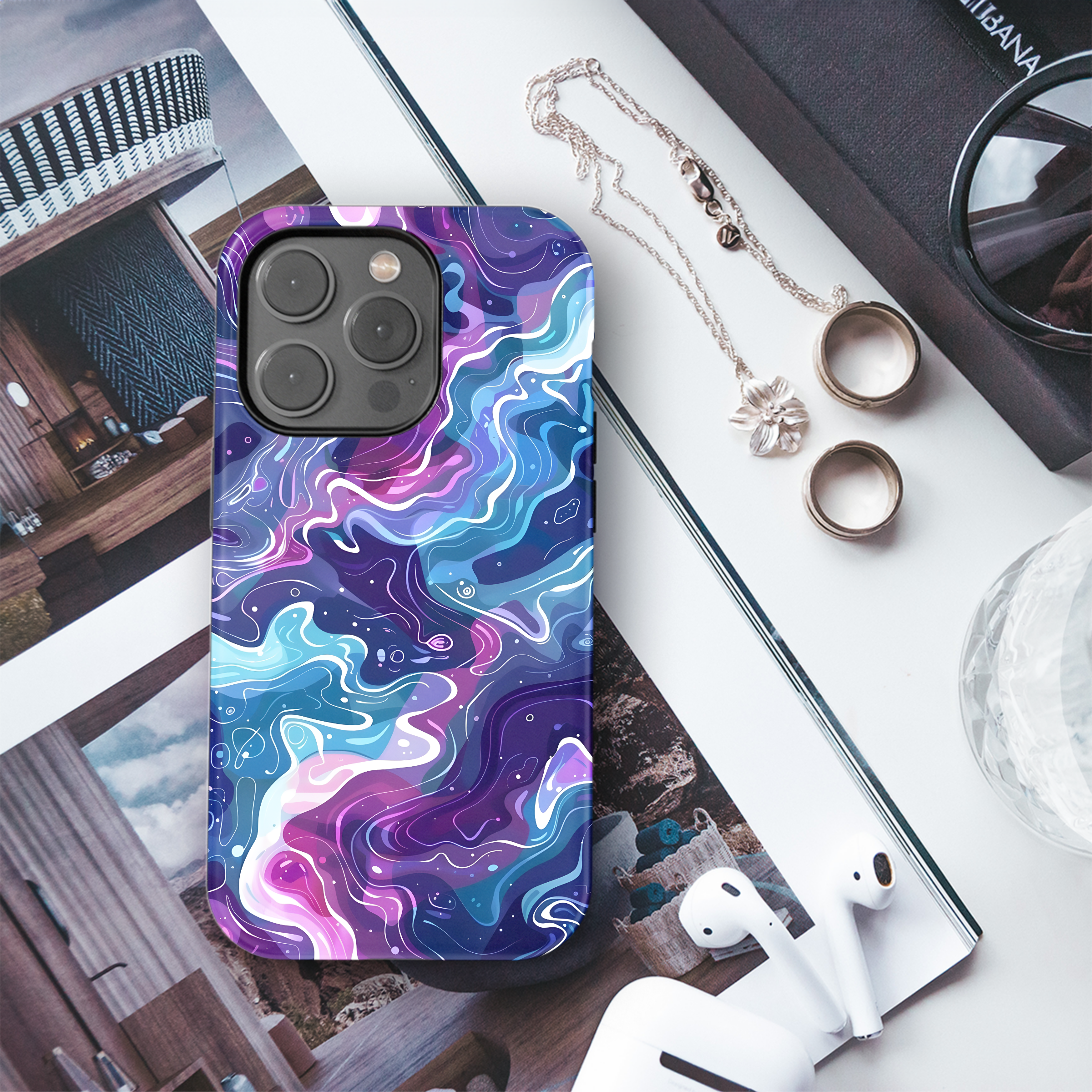 Cosmic Swirl Abstract
 Phone Case iPhone Samsung Cover Pixel 4470 - Image 3