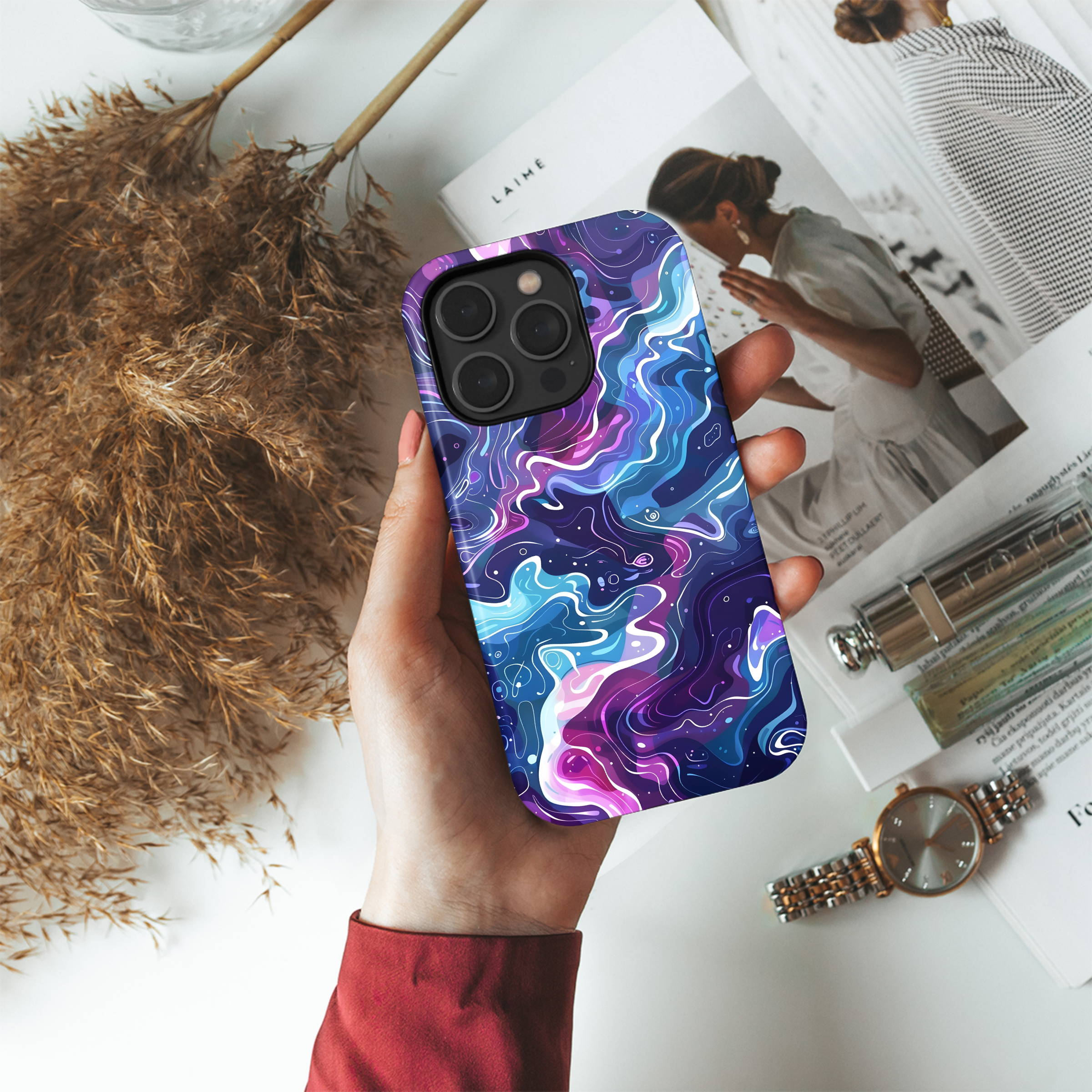 Cosmic Swirl Abstract
 Phone Case iPhone Samsung Cover Pixel 4470 - Image 4