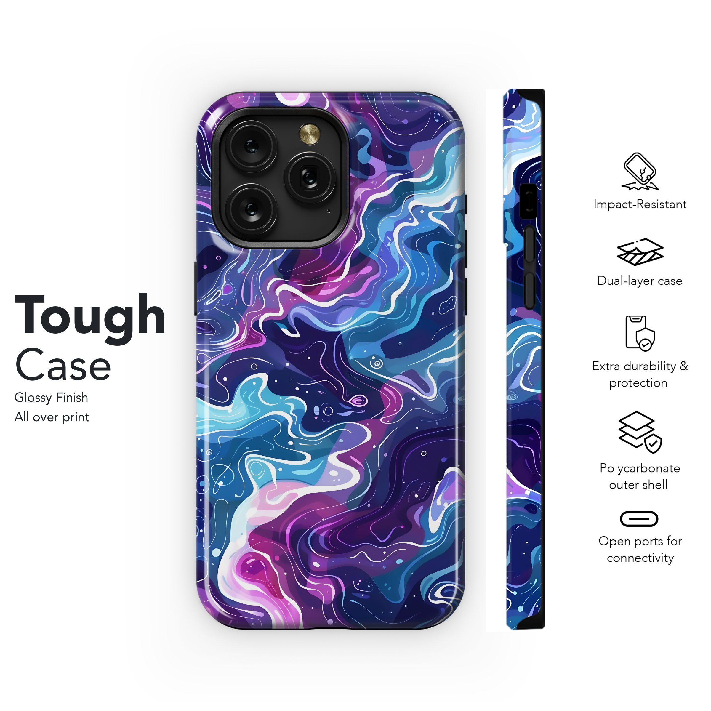 Cosmic Swirl Abstract
 Phone Case iPhone Samsung Cover Pixel 4470 - Image 6