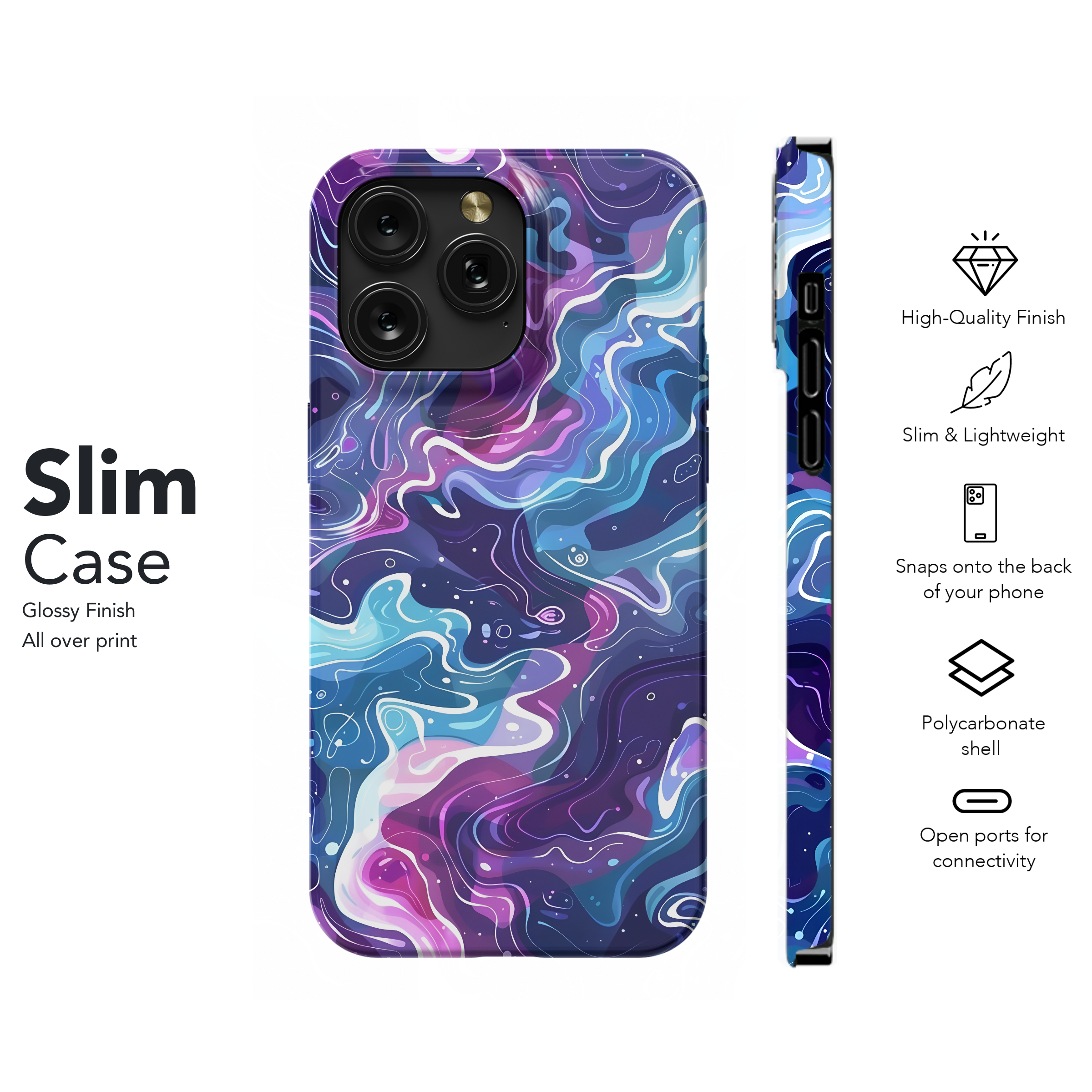 Cosmic Swirl Abstract
 Phone Case iPhone Samsung Cover Pixel 4470 - Image 7