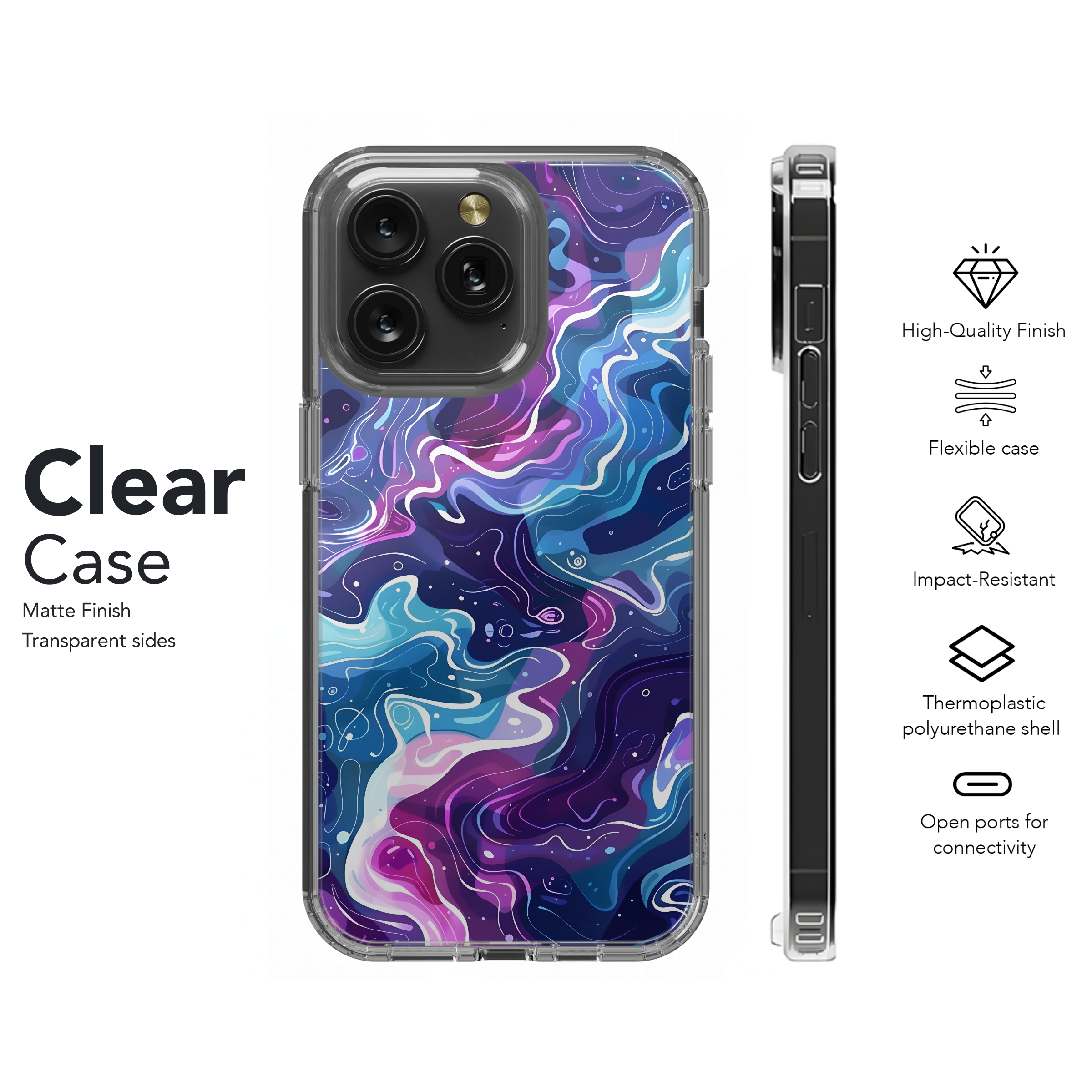 Cosmic Swirl Abstract
 Phone Case iPhone Samsung Cover Pixel 4470 - Image 8