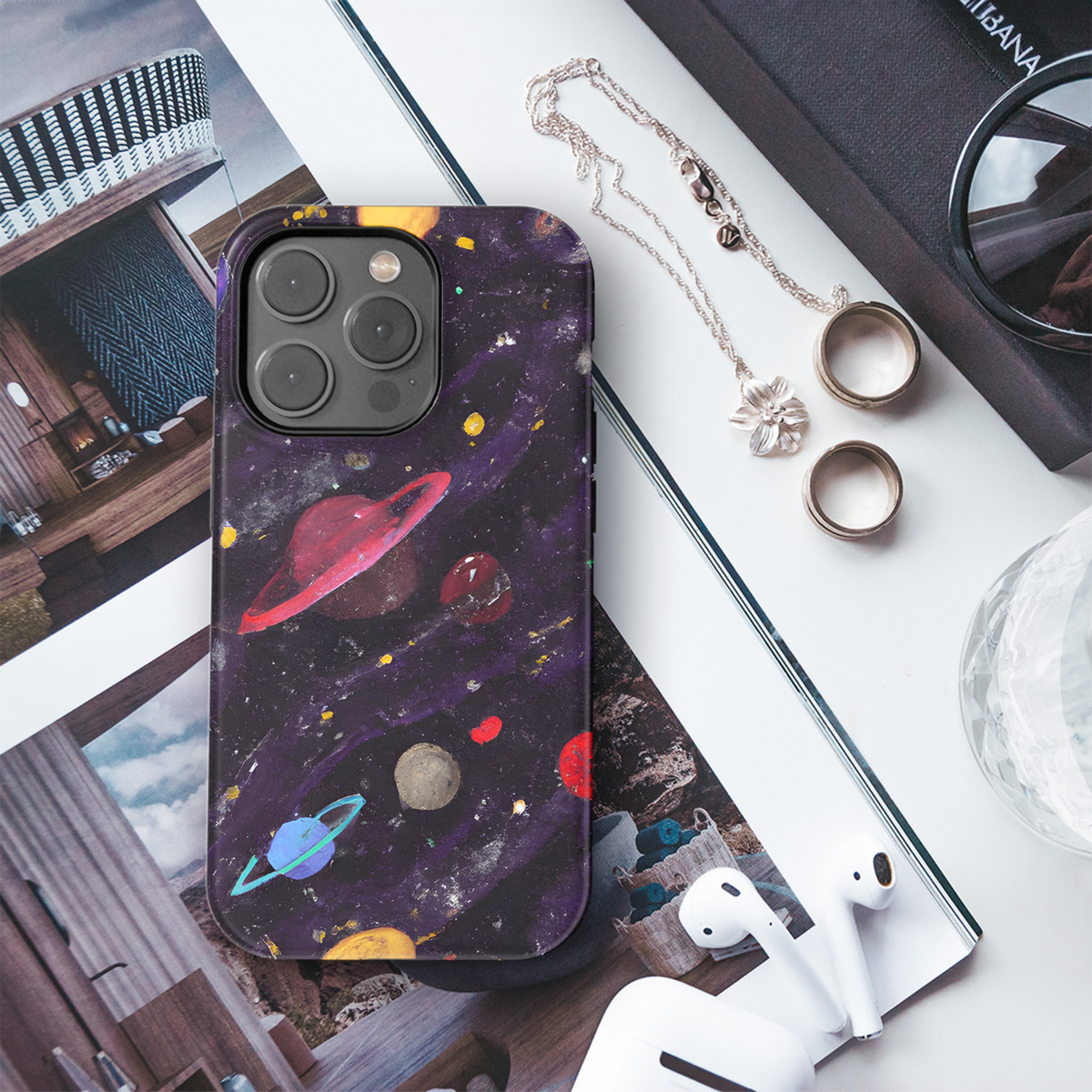 Cosmic Tapestry Phone Case iPhone Samsung Cover Pixel 3494 - Image 3