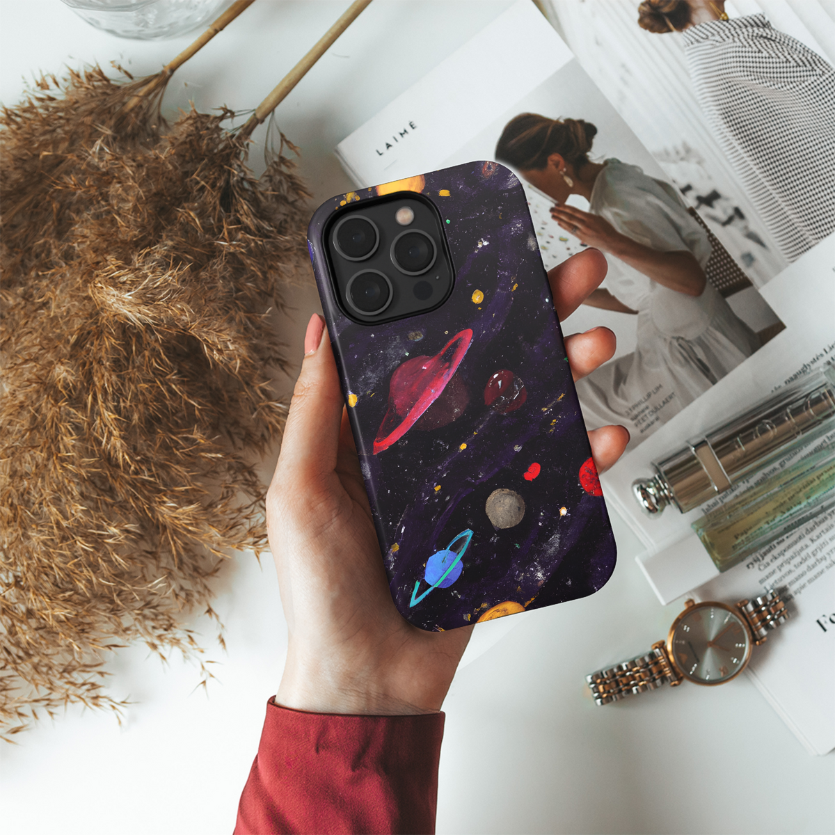 Cosmic Tapestry Phone Case iPhone Samsung Cover Pixel 3494 - Image 4