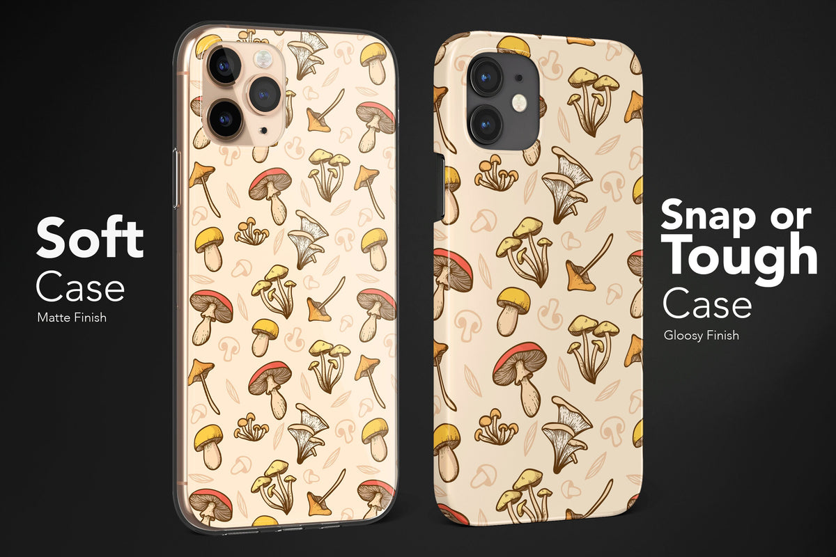 Cottagecore Mushrooms Phone Case, Cute Nature Fungi Cover - Image 2