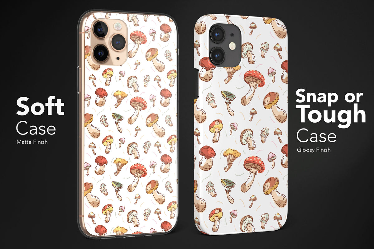 Cottagecore Mushrooms Phone Case, Cute Nature Fungi Cover - Image 3