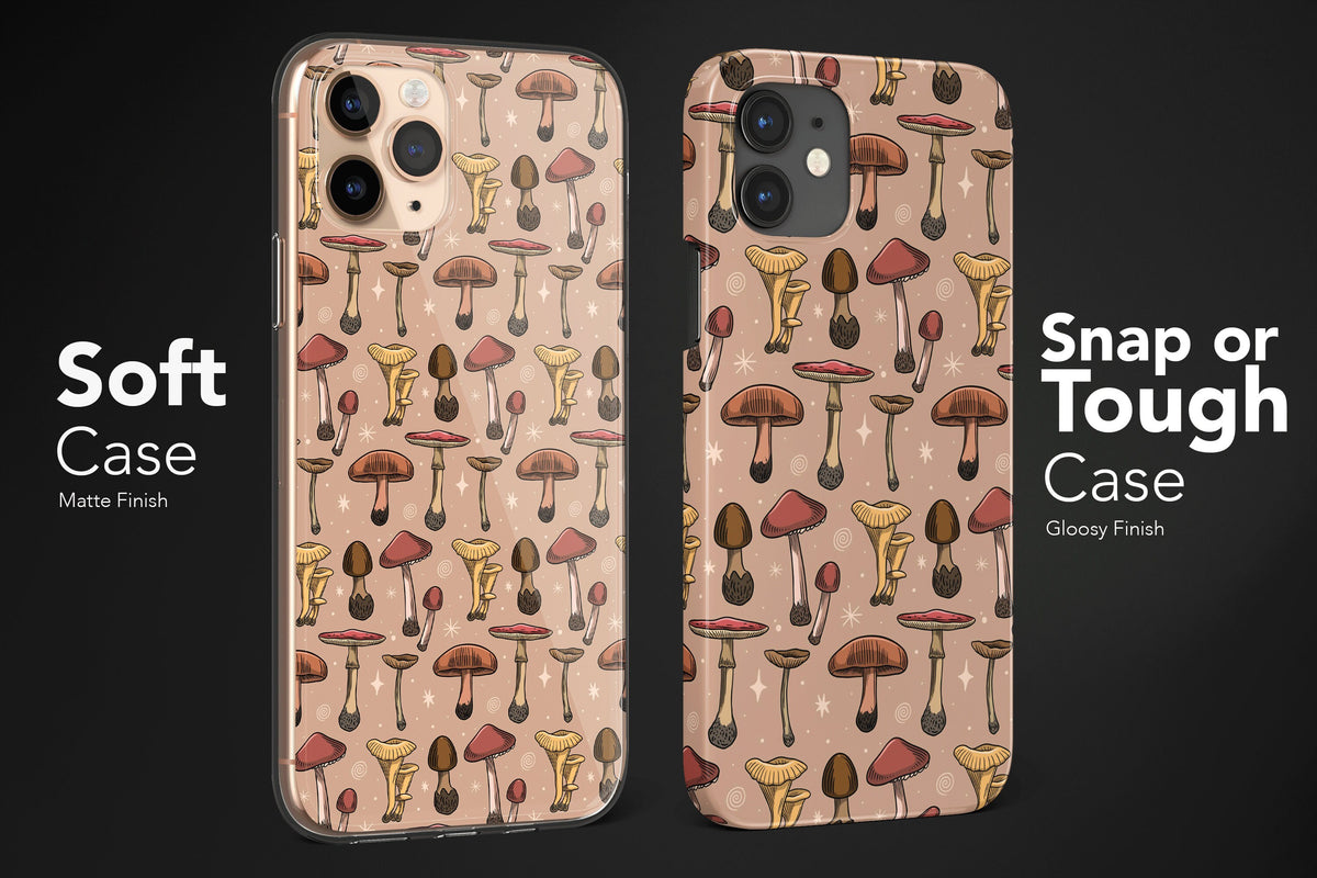 Cottagecore Mushrooms Phone Case, Cute Nature Fungi Cover - Image 4