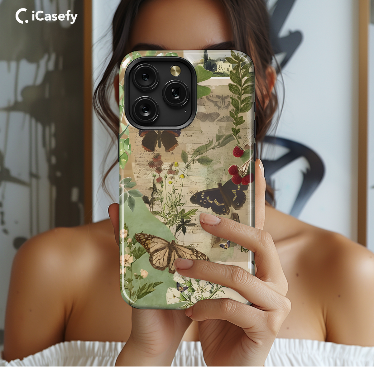 Cottagecore Nature Scrapbook Phone Case iPhone Samsung Cover Pixel 1860 - Image 2