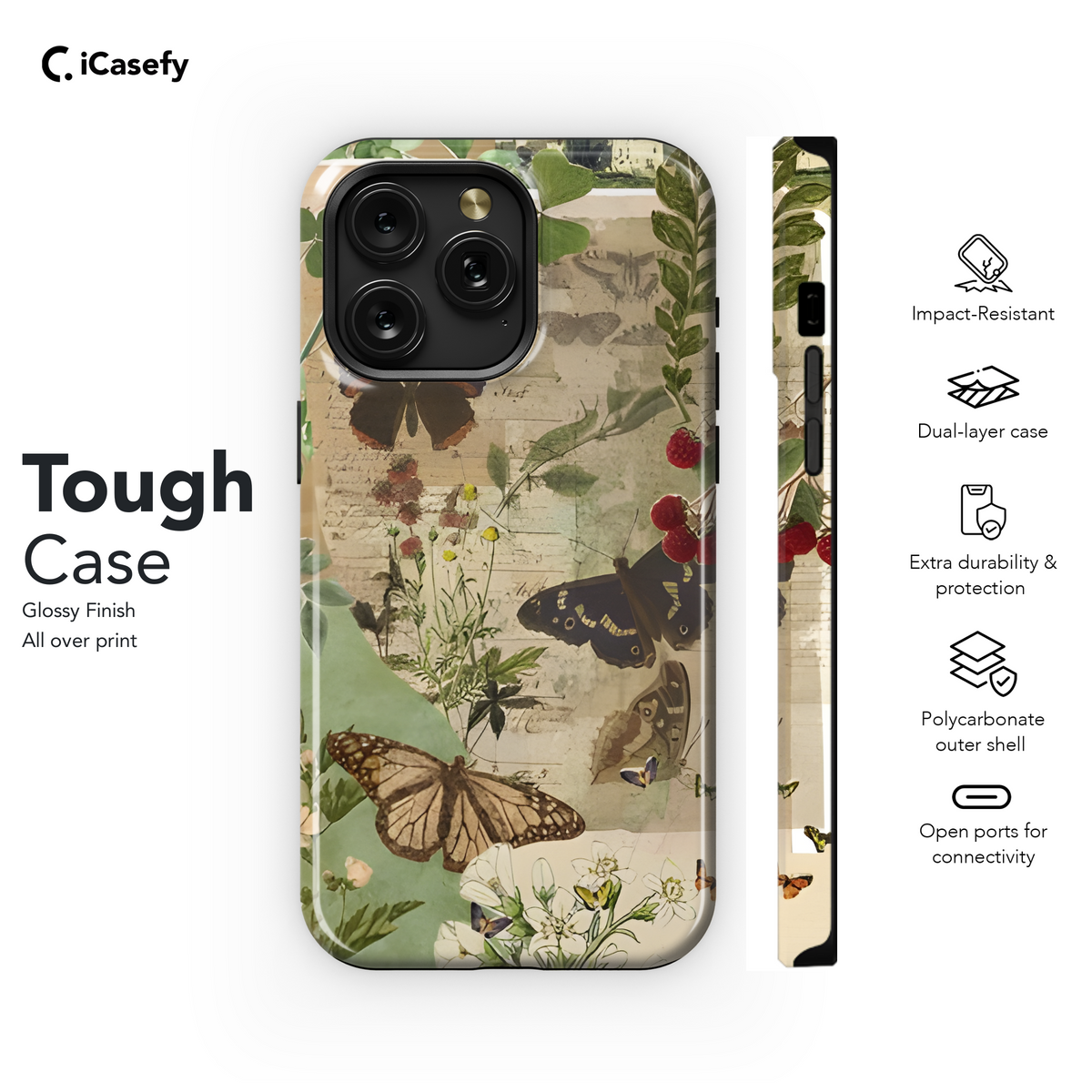 Cottagecore Nature Scrapbook Phone Case iPhone Samsung Cover Pixel 1860 - Image 6