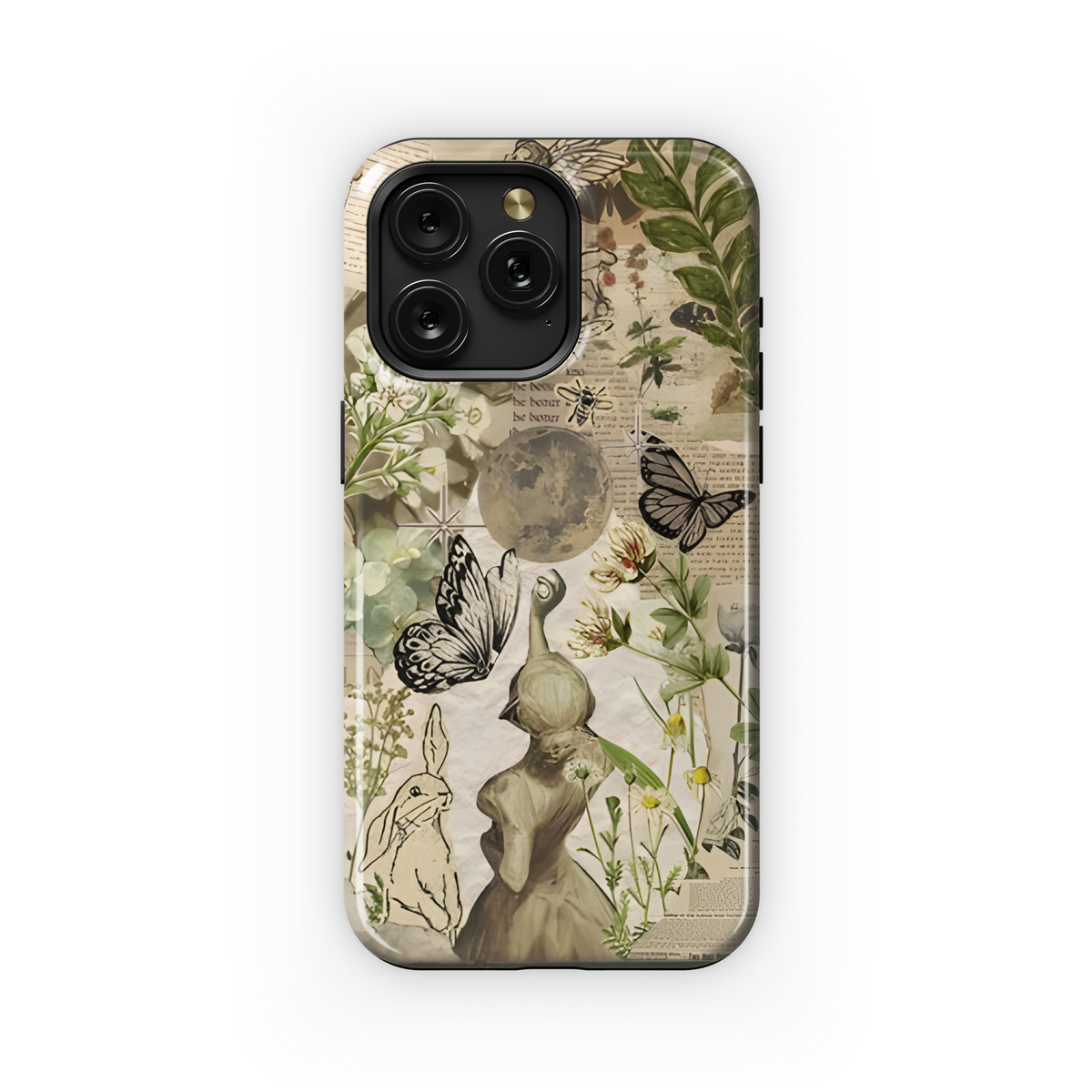 Cottagecore Nature Scrapbook Phone Case iPhone Samsung Cover Pixel 1861 - Image 1