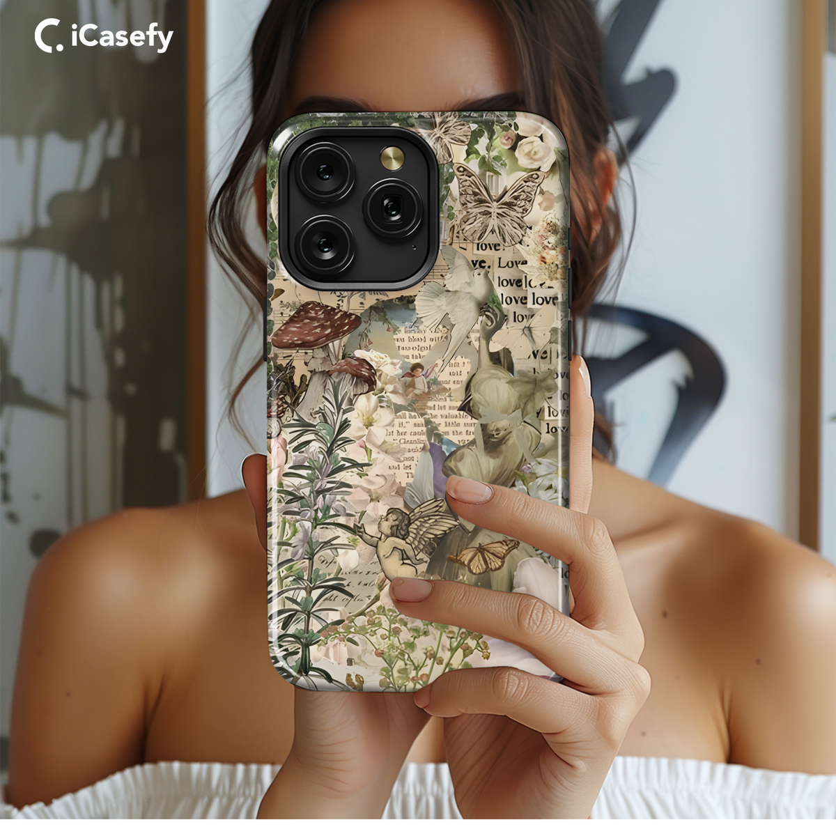 Cottagecore Nature Scrapbook Phone Case iPhone Samsung Cover Pixel 1862 - Image 2