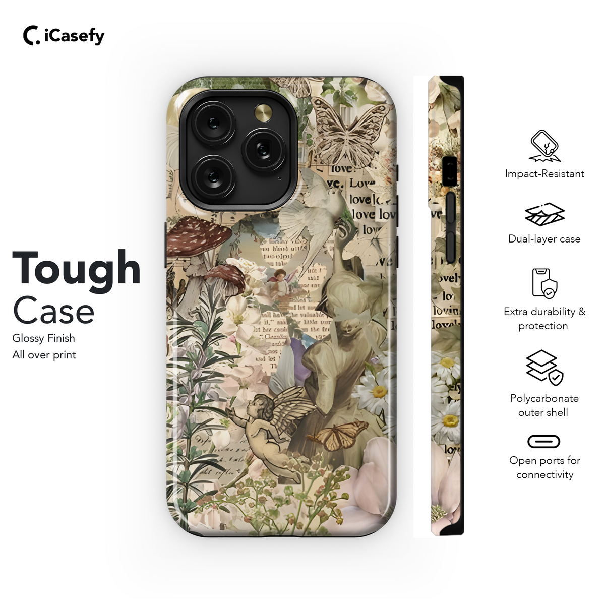 Cottagecore Nature Scrapbook Phone Case iPhone Samsung Cover Pixel 1862 - Image 6