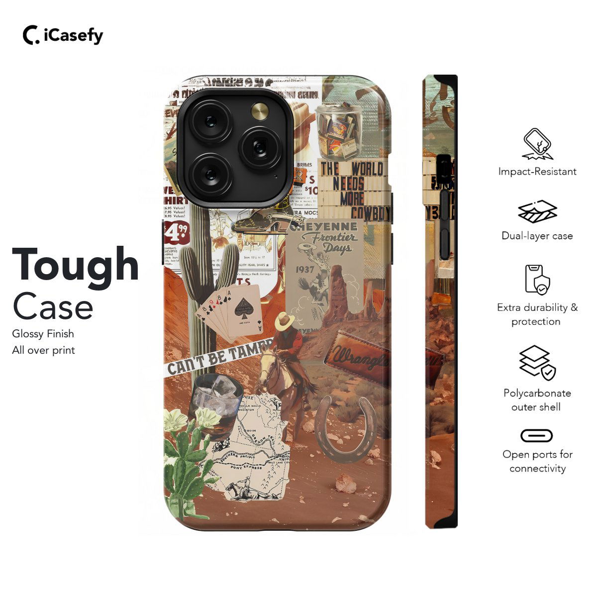 Country Wild Desert Card Cowboy Phone Case iPhone Samsung Pixel & More - Image 5