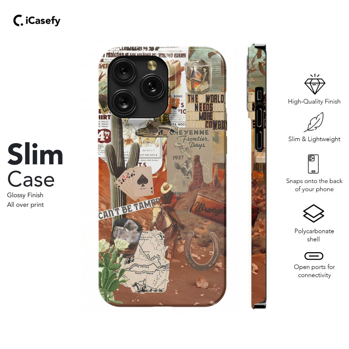 Country Wild Desert Card Cowboy Phone Case iPhone Samsung Pixel & More - Image 6