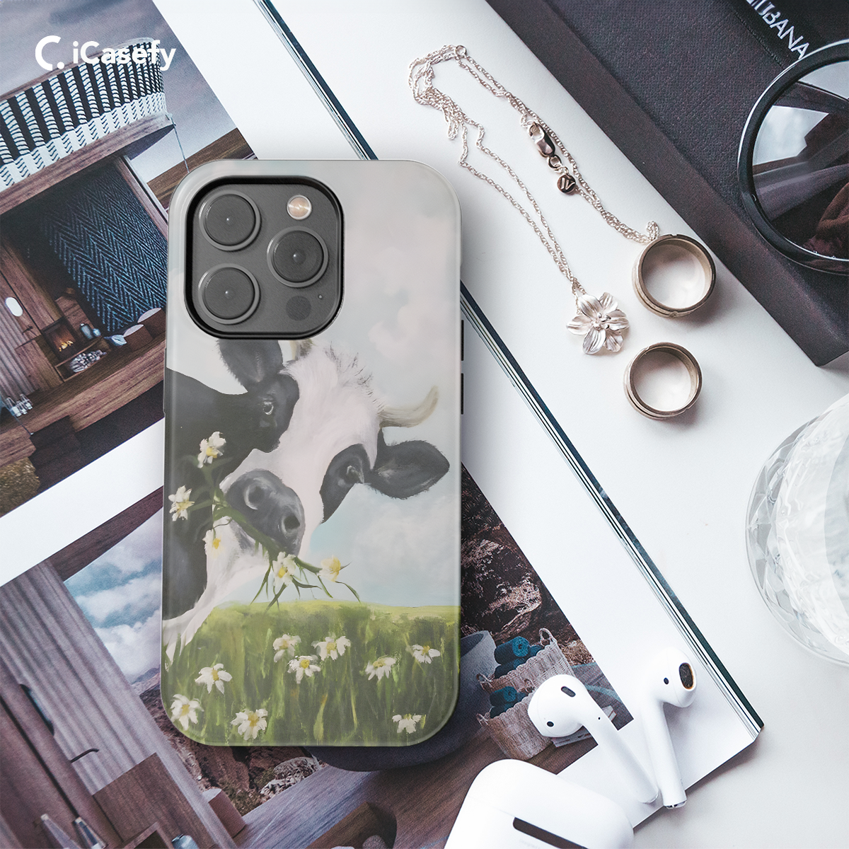 Cow Phone Case iPhone Samsung Pixel & More 505 - Image 3