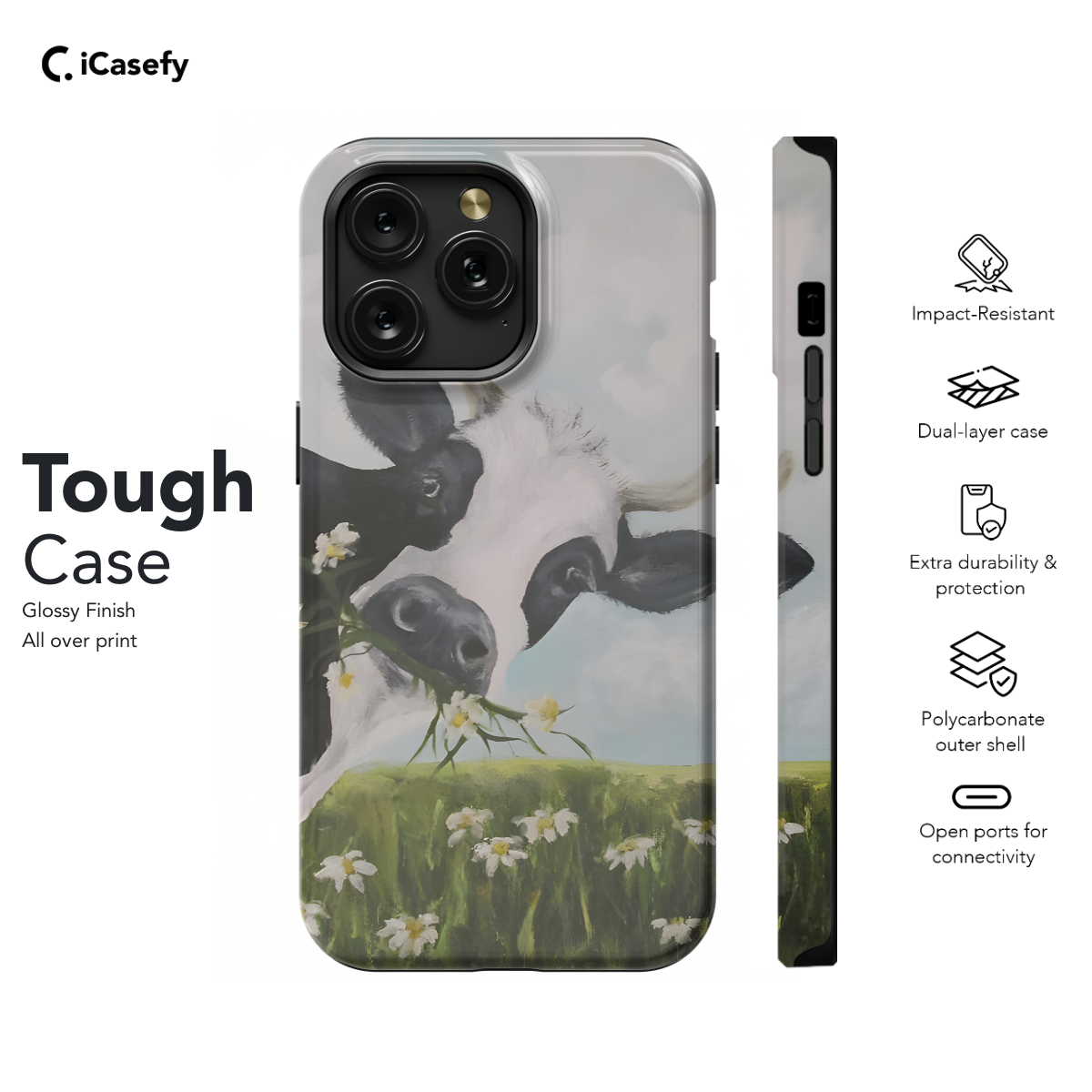 Cow Phone Case iPhone Samsung Pixel & More 505 - Image 5