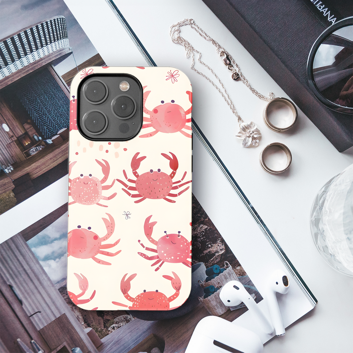 Crabs Pattern Phone Case iPhone Samsung Cover Pixel 2049 - Image 3