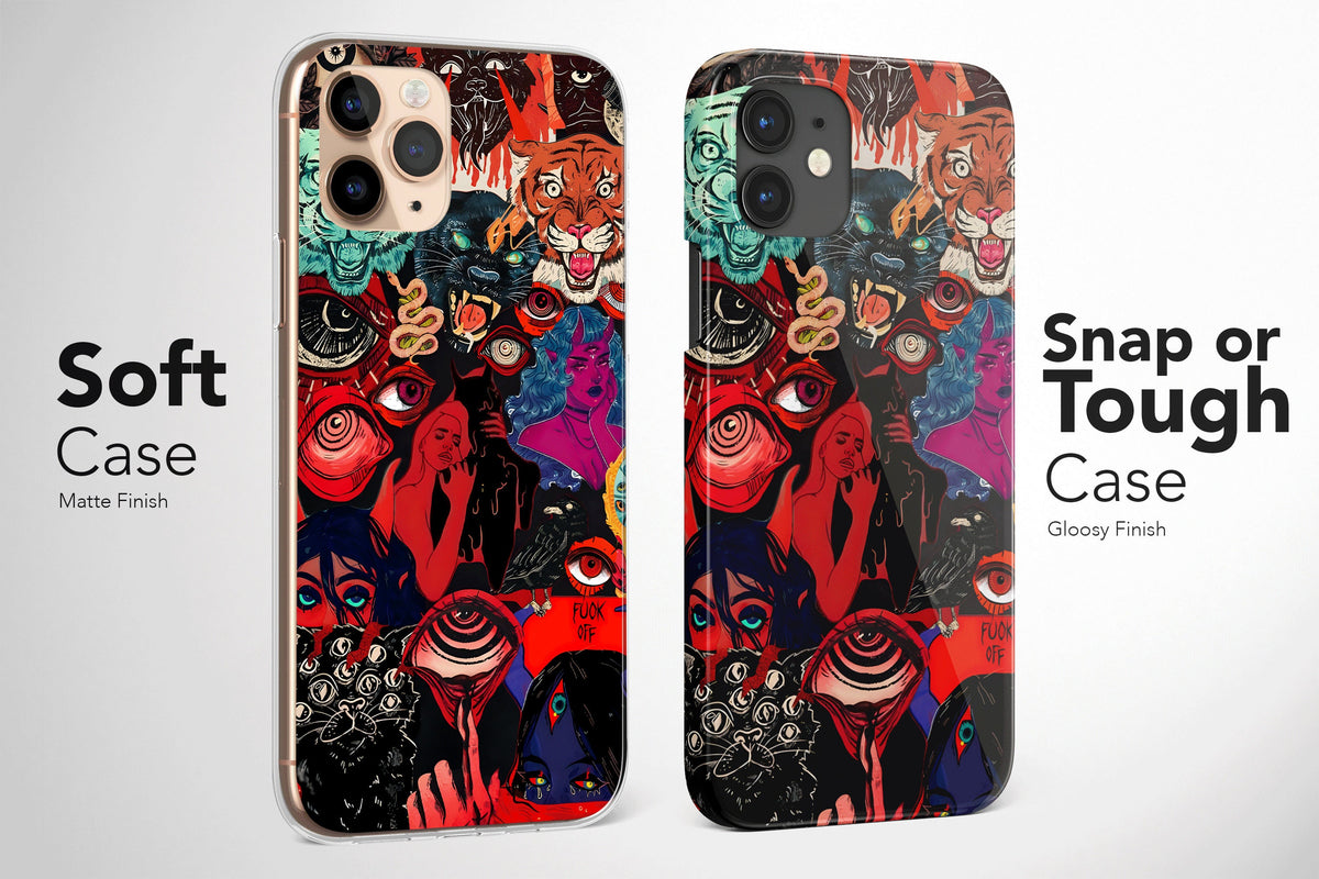 Creepy Eyes Phone Case Horror Witchy Cover - Image 2