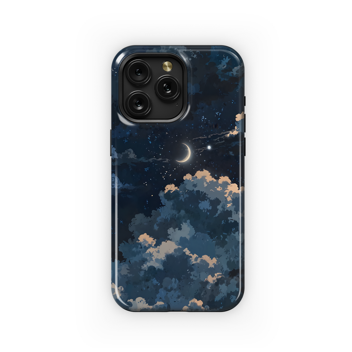 Crescent Moon Night Sky
 Phone Case iPhone Samsung Cover Pixel 3992 - Image 1