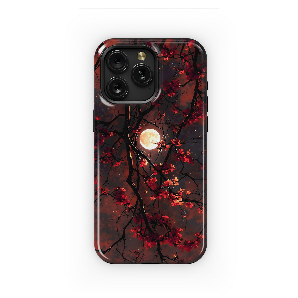 Crimson Moon Bloom
 Phone Case iPhone Samsung Cover Pixel 4151 - Image 1