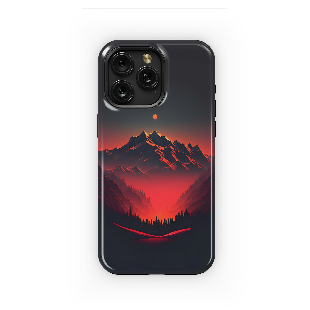 Crimson Mountain Sunset
 Phone Case iPhone Samsung Cover Pixel 4264 - Image 1