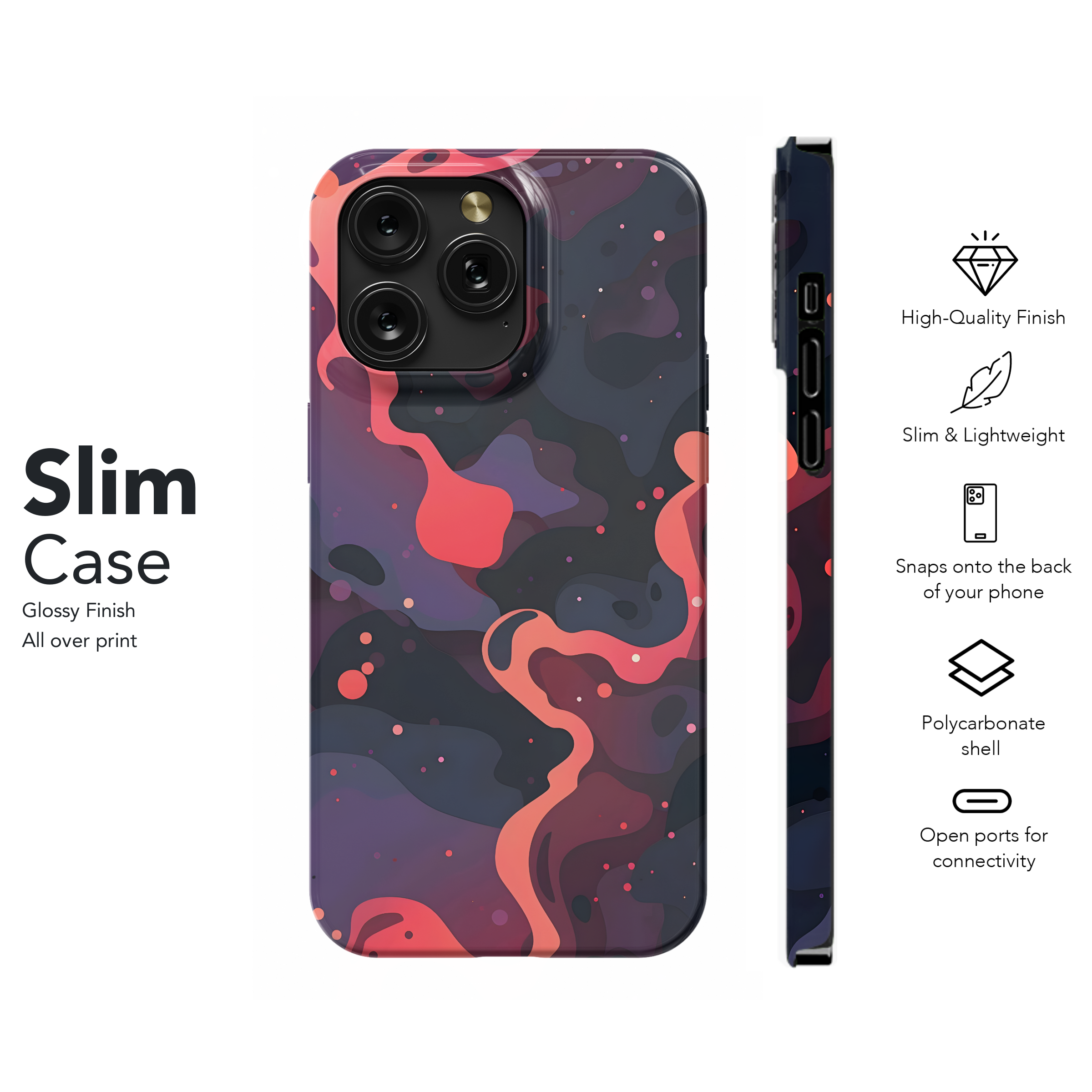 Crimson Nebula Flow
 Phone Case iPhone Samsung Cover Pixel 4416 - Image 7