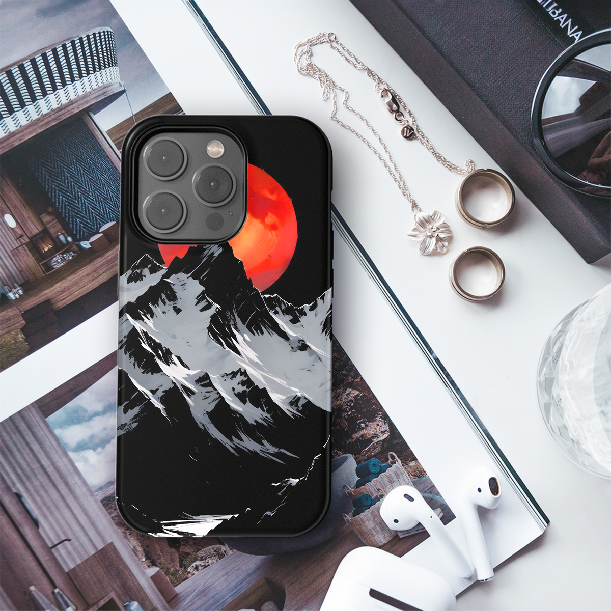 Crimson Peaks at Dusk
 Phone Case iPhone Samsung Cover Pixel 4269 - Image 3