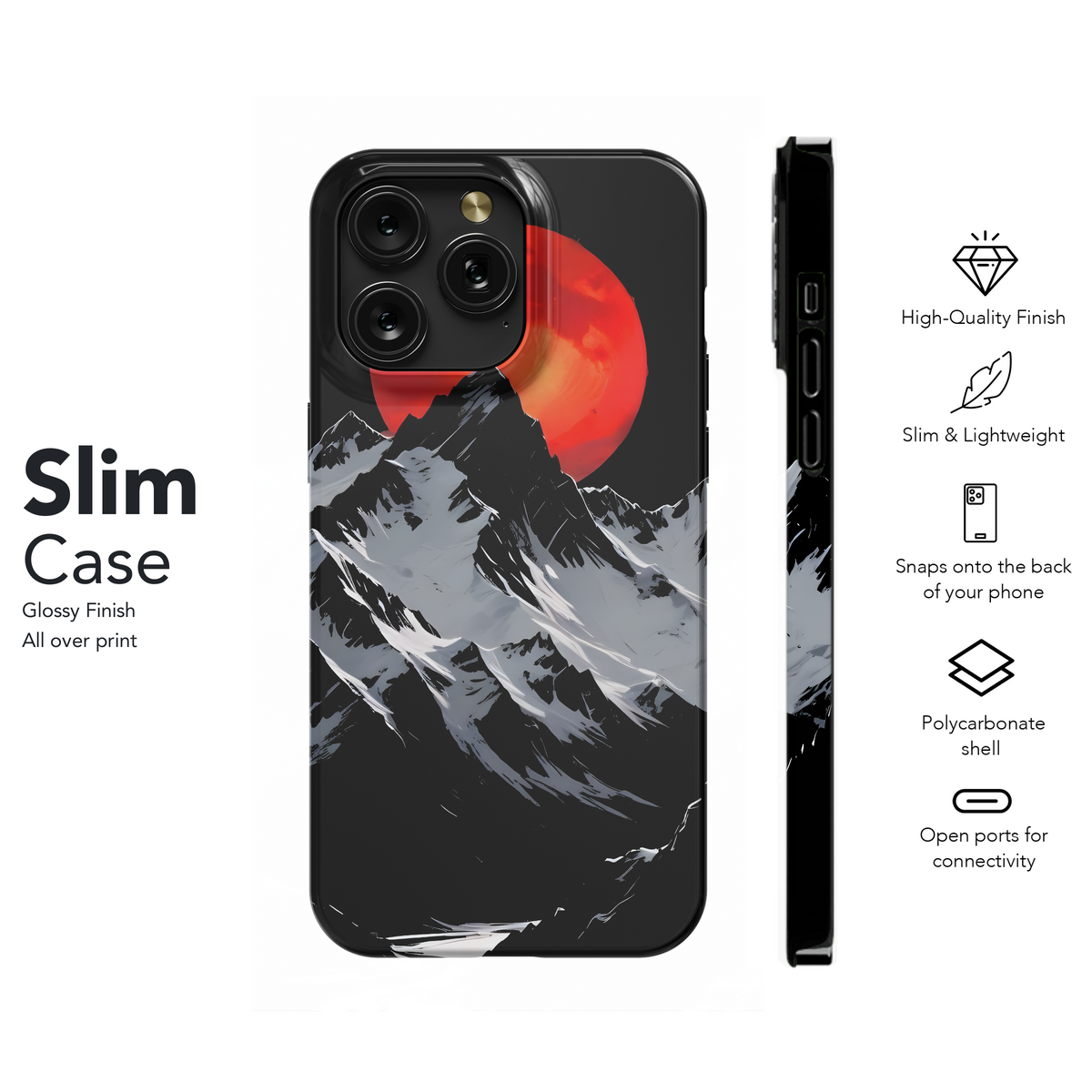 Crimson Peaks at Dusk
 Phone Case iPhone Samsung Cover Pixel 4269 - Image 7