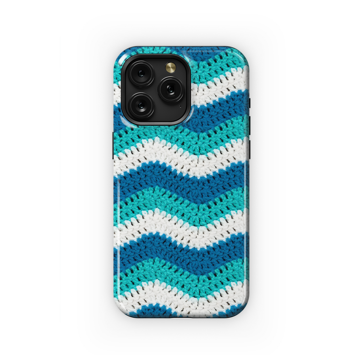 Crochet Waves Knitted Phone Case iPhone Samsung Cover Pixel 3855 - Image 1