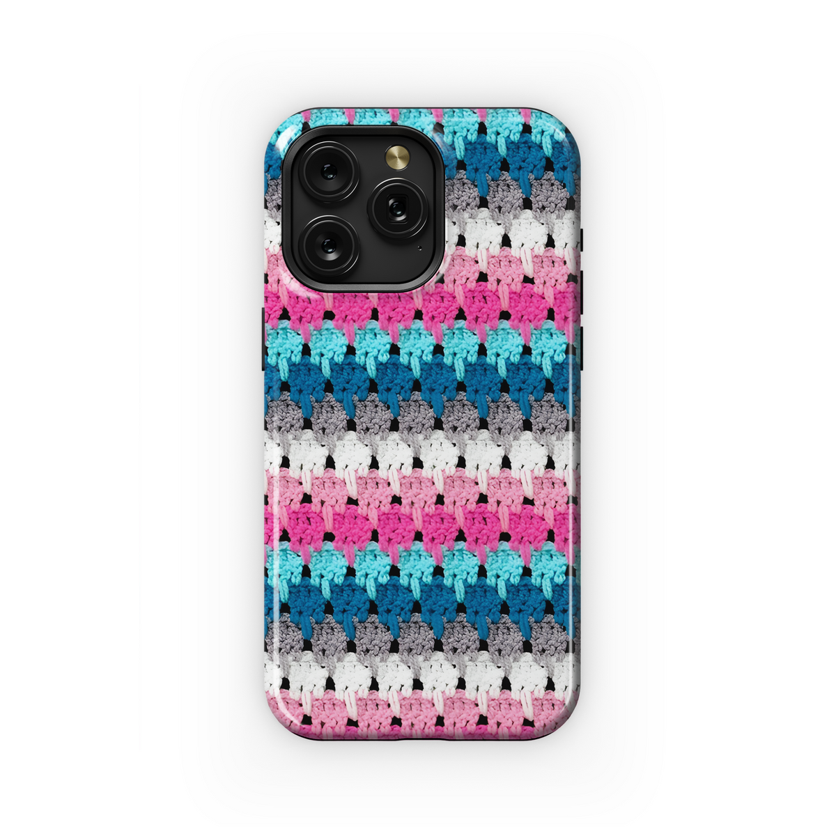 Crocheted Pastel Phone Case iPhone Samsung Cover Pixel 3846 - Image 1