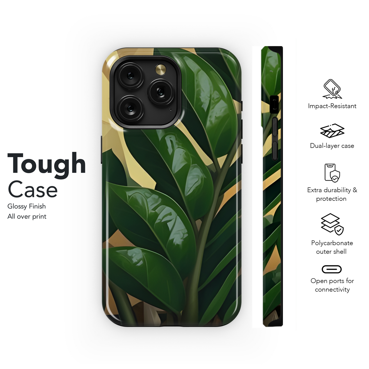 Cubist Zamioculcas Phone Case iPhone Samsung Cover Pixel 3776 - Image 6