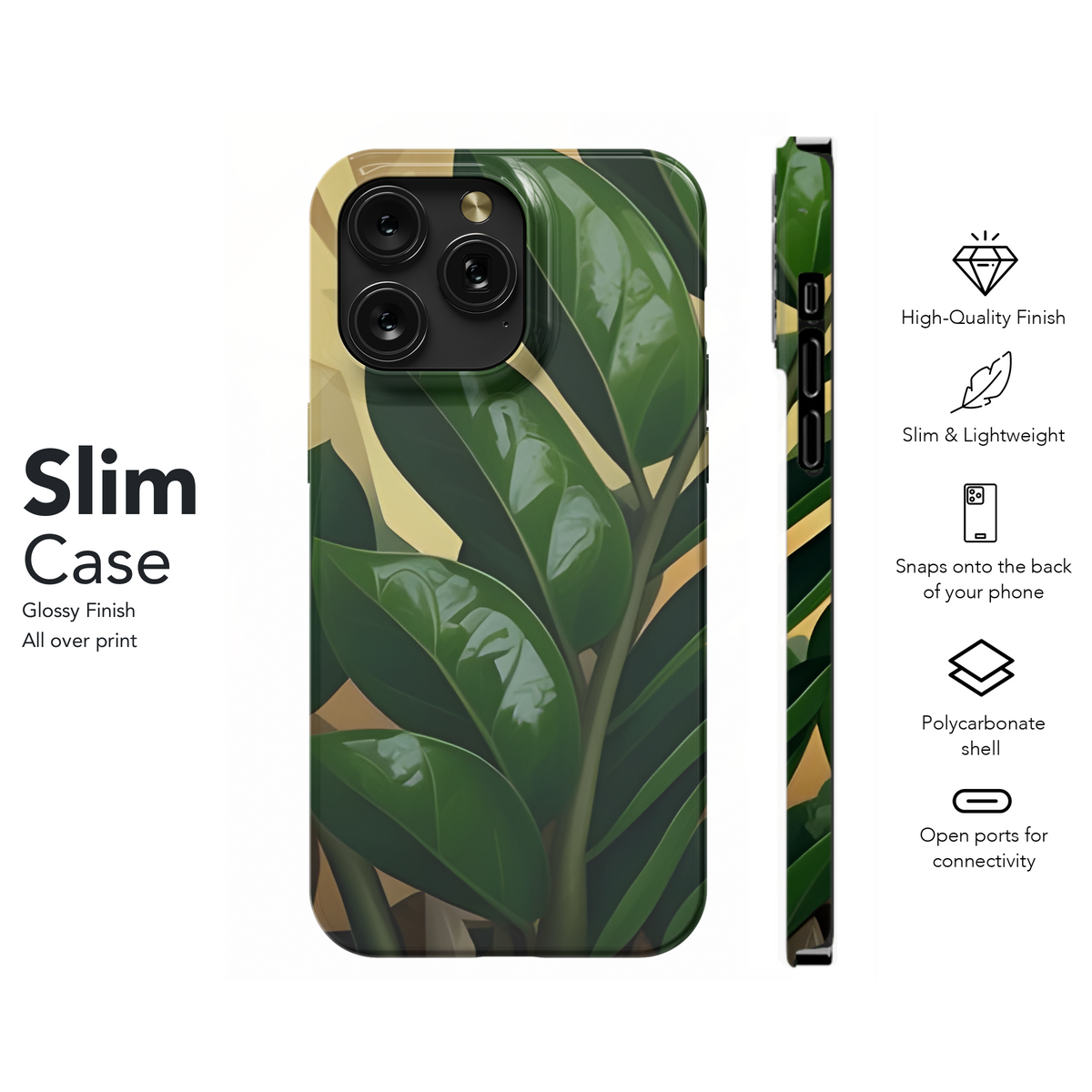 Cubist Zamioculcas Phone Case iPhone Samsung Cover Pixel 3776 - Image 7