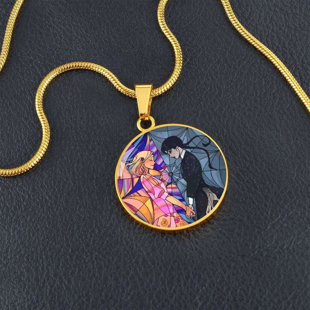 Custom Engraved Wednesday Addams and Enid Necklace - Image 6