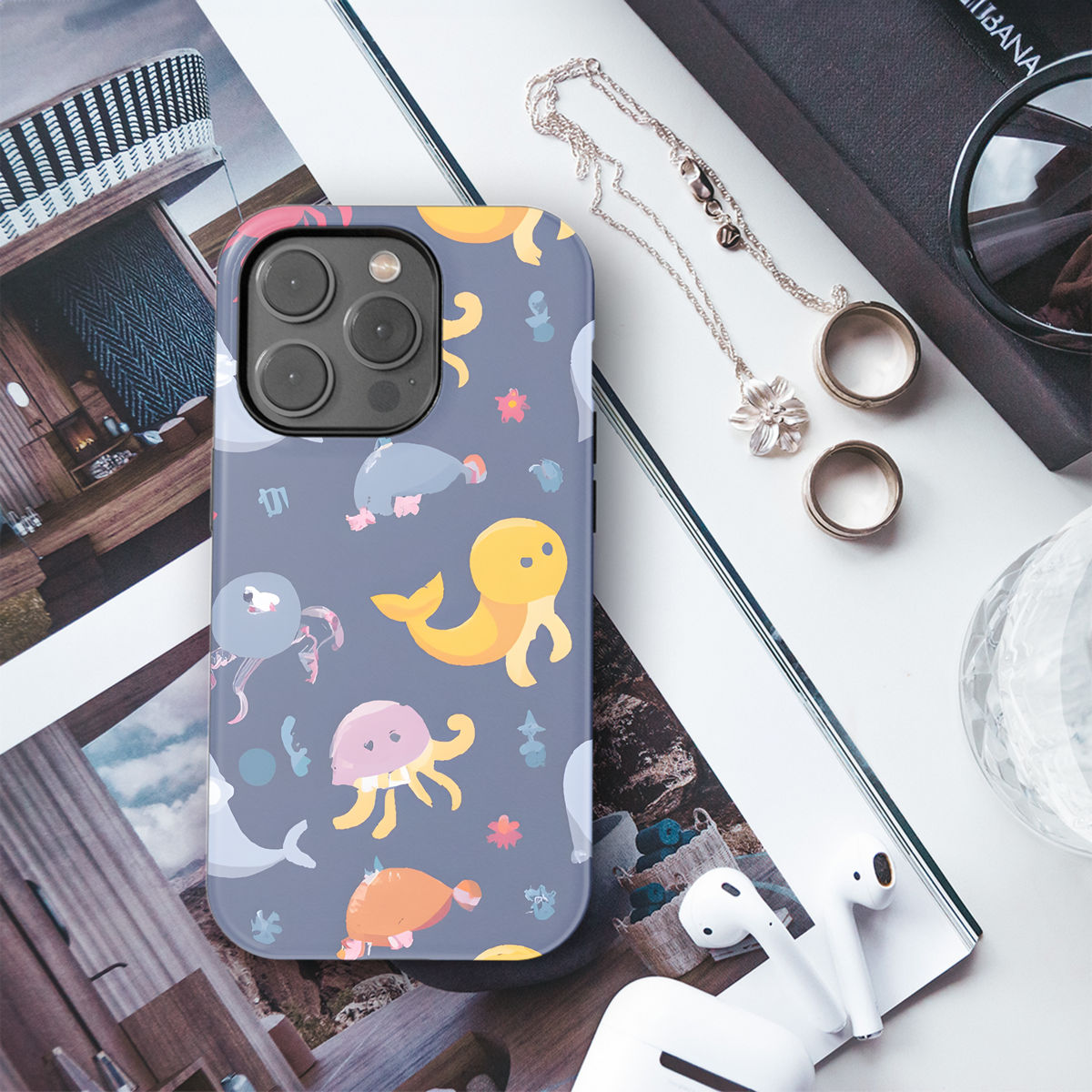 Cute Aerated Marine Animal Phone Case iPhone Samsung Cover Pixel 3100 - Image 3