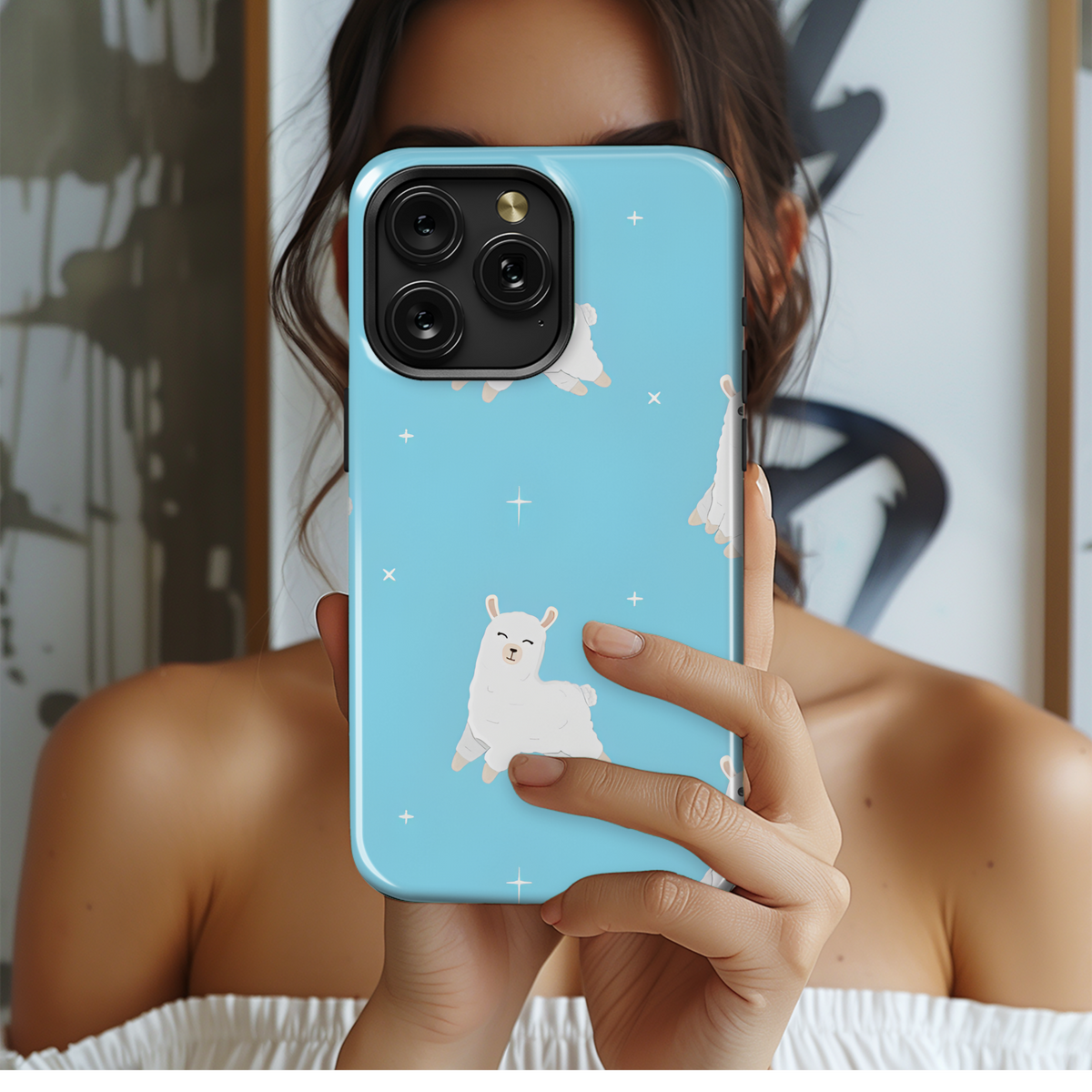 Cute Alpaca Phone Case iPhone Samsung Cover Pixel 3226 - Image 2