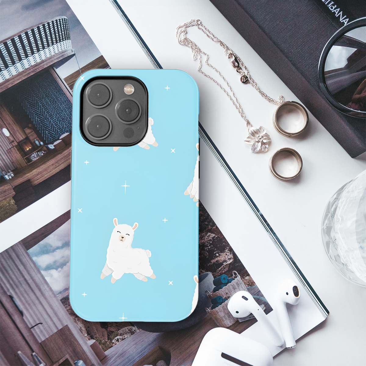 Cute Alpaca Phone Case iPhone Samsung Cover Pixel 3226 - Image 3