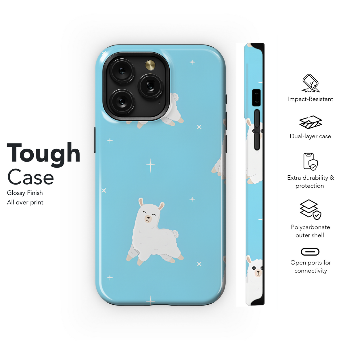 Cute Alpaca Phone Case iPhone Samsung Cover Pixel 3226 - Image 6