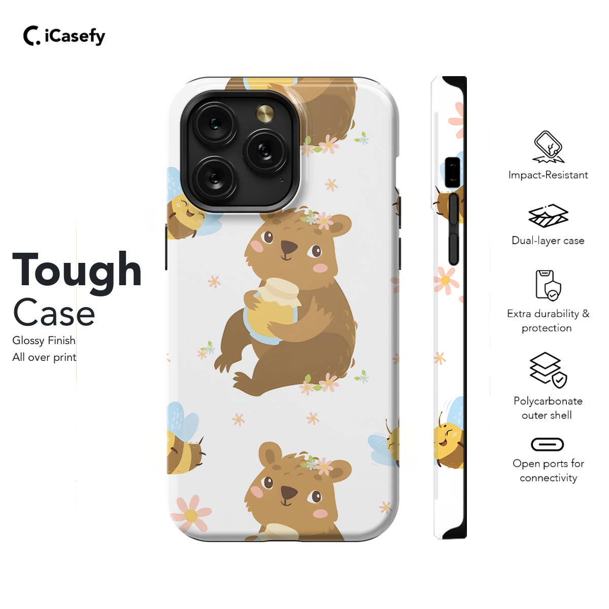 Cute and Whimsical Bear Phone Case iPhone Samsung Cover Pixel 1139 - Image 5