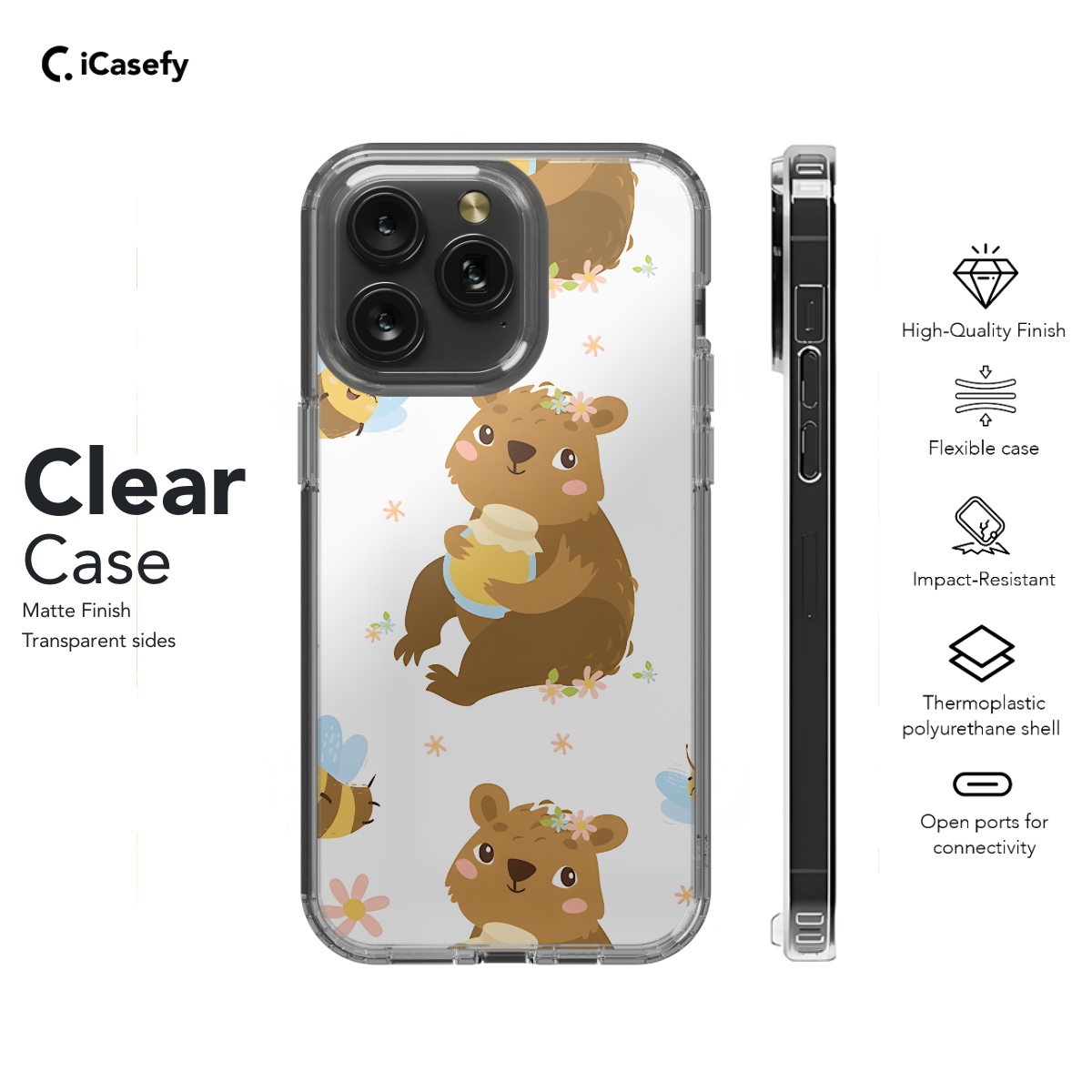 Cute and Whimsical Bear Phone Case iPhone Samsung Cover Pixel 1139 - Image 7