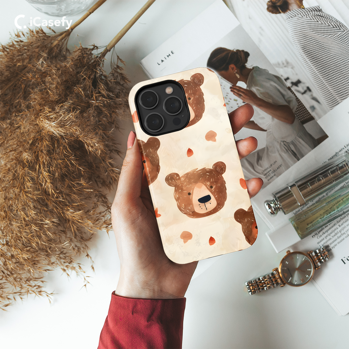 Cute and Whimsical Bear Phone Case iPhone Samsung Cover Pixel 1140 - Image 2