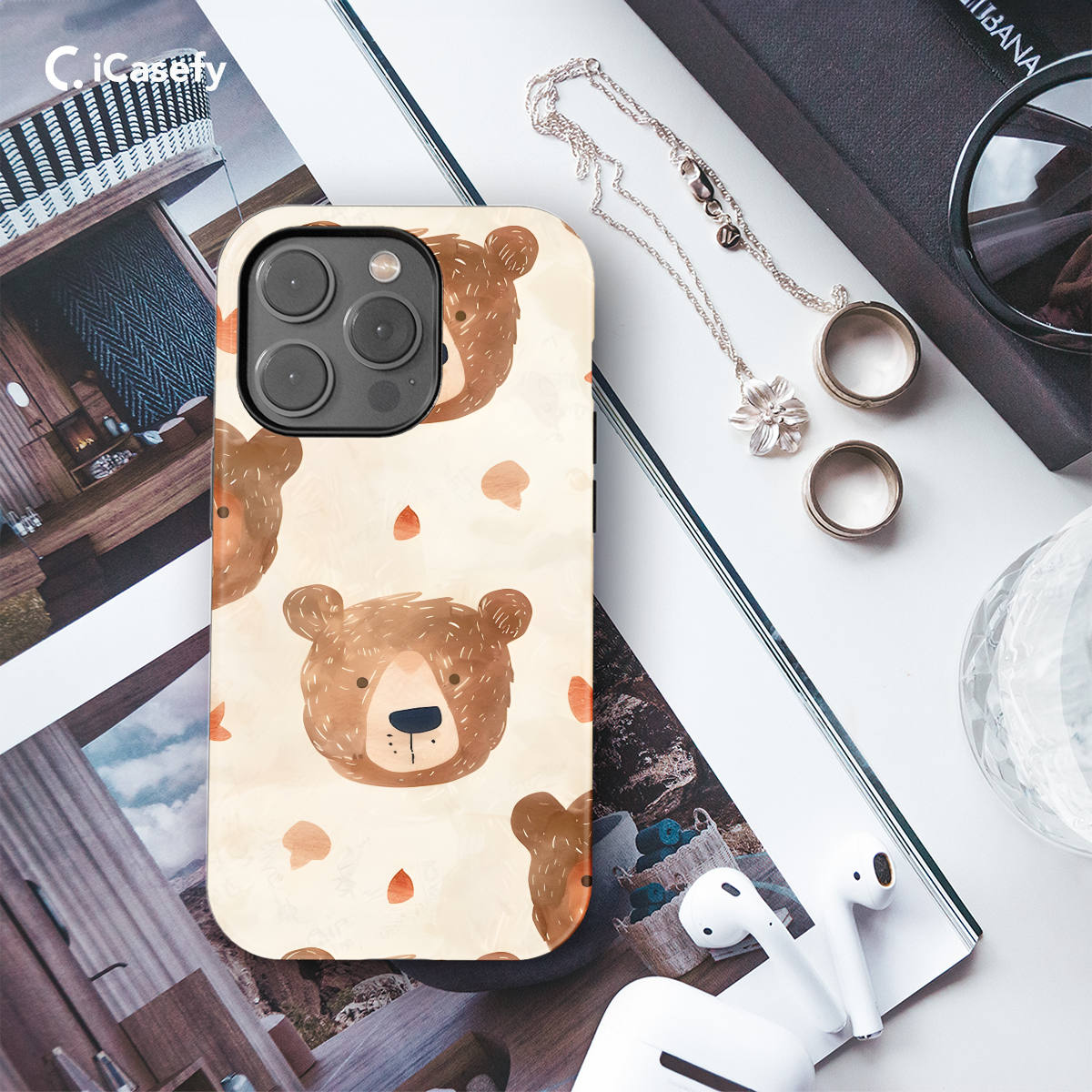 Cute and Whimsical Bear Phone Case iPhone Samsung Cover Pixel 1140 - Image 3