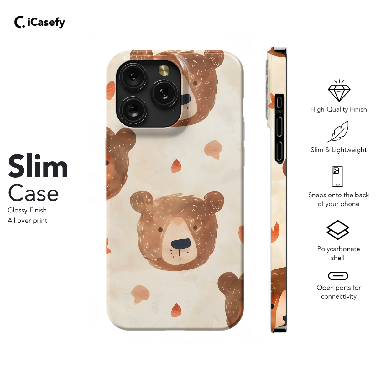 Cute and Whimsical Bear Phone Case iPhone Samsung Cover Pixel 1140 - Image 6