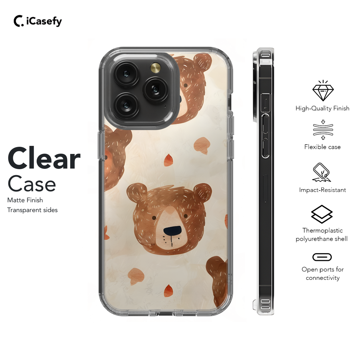 Cute and Whimsical Bear Phone Case iPhone Samsung Cover Pixel 1140 - Image 7