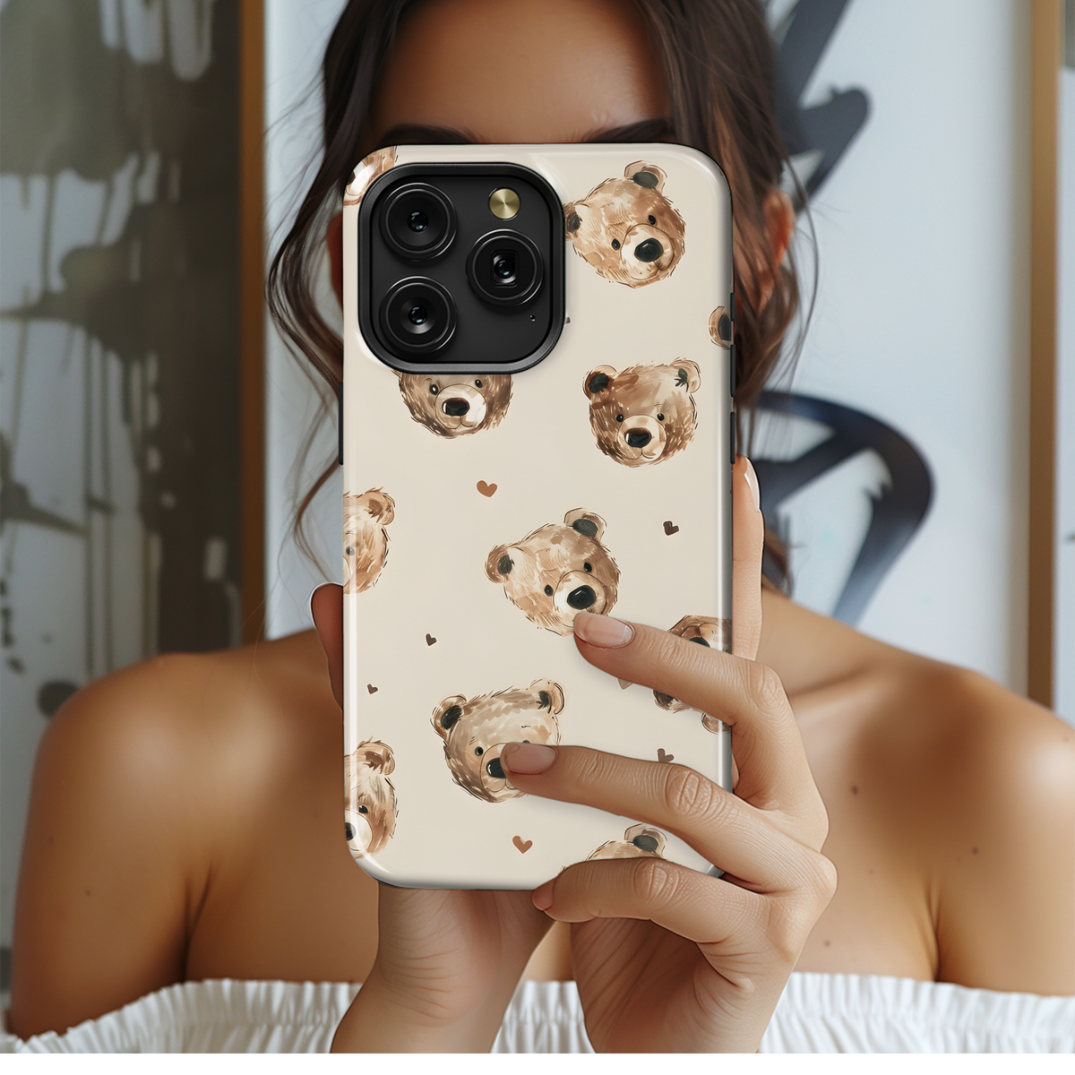 Cute Bear Faces
 Phone Case iPhone Samsung Cover Pixel 4033 - Image 2