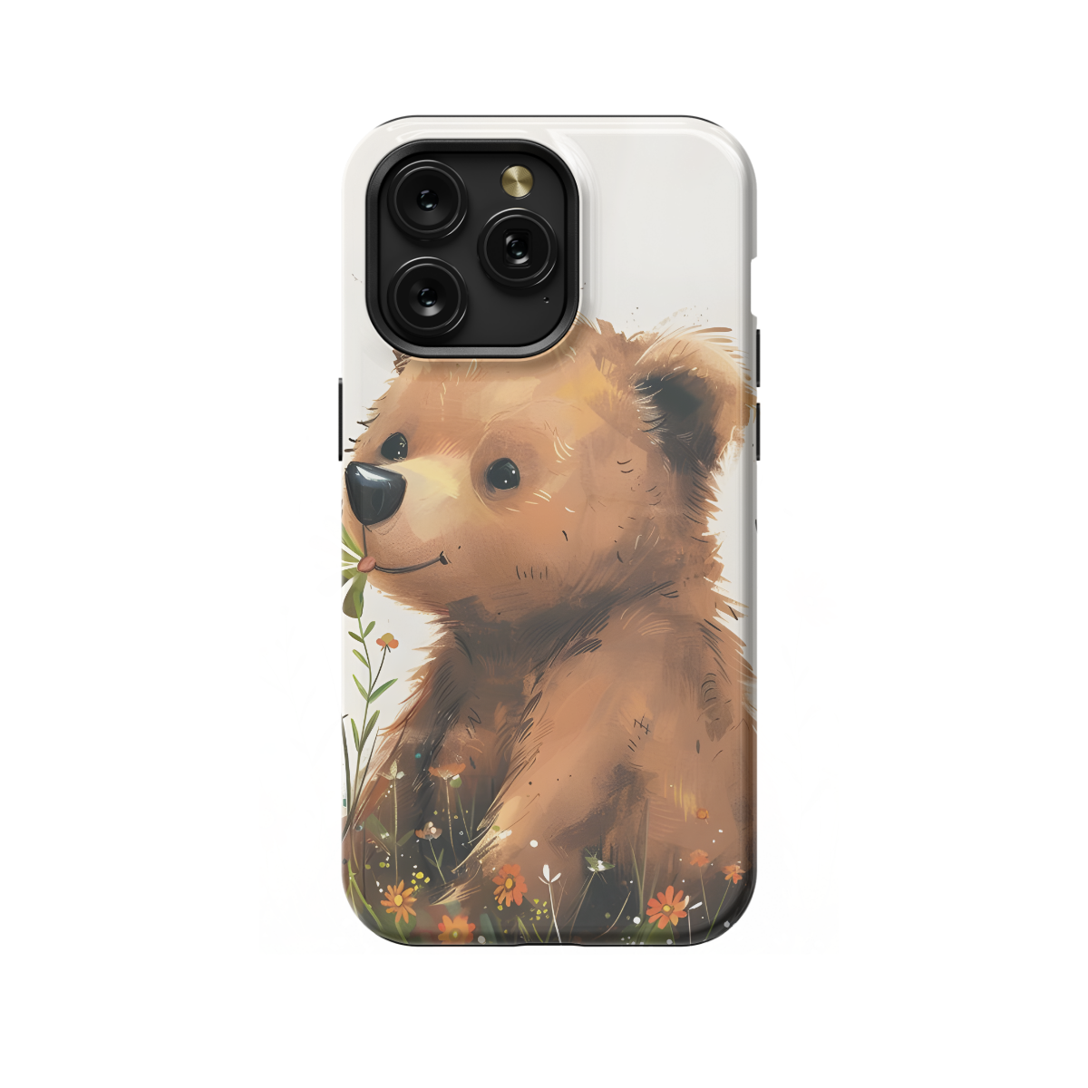 Cute Bear Illustration Phone Case iPhone Samsung Pixel & More 493 - Image 1